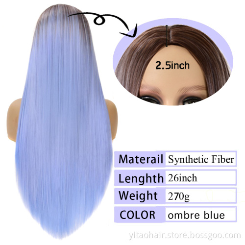 Wholesale Cheap Anime Party Pink Yellow Purple Black Blue Silver Blonde Long Straight Synthetic Cosplay Wig Non Lace